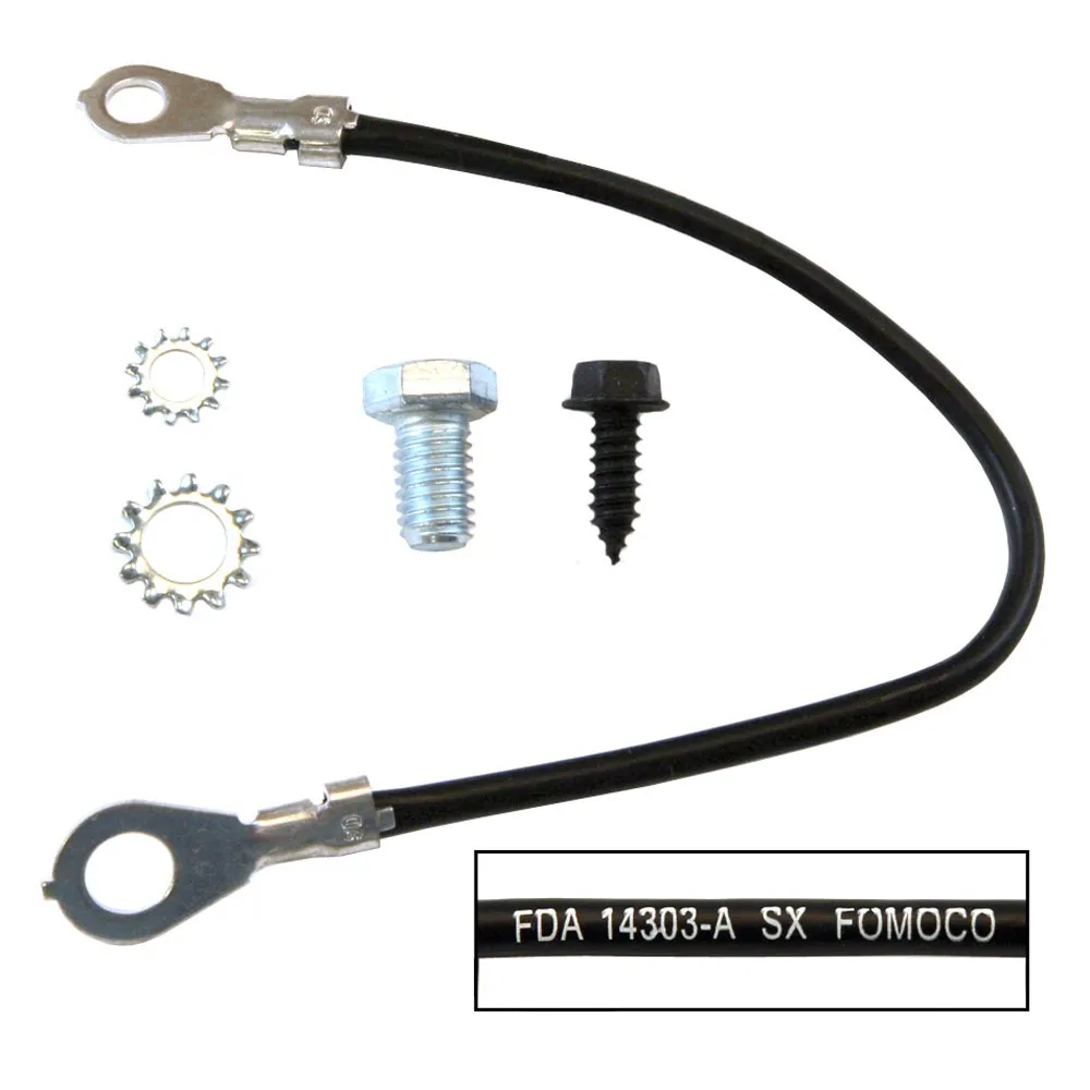 FDA-14303-A   Engine To Firewall Ground Cable With FoMoCo Logo 1965-1967.webp
