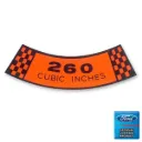 Air Cleaner Decal 260 CID 64 1/2