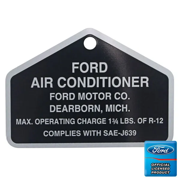 A/C aluminum service tag 64-70