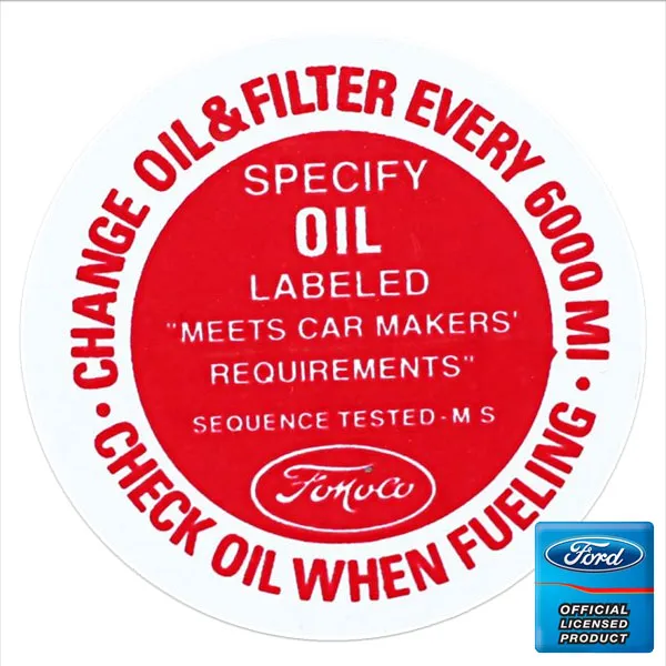 Decal Oil Filler Cap 64-66