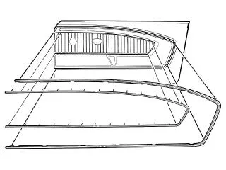 [C5ZZ-652042-71S] Door panel trim set Pony 65-66