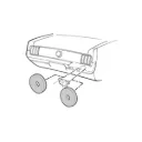 Rear bumper to body pads set of 4 65-73