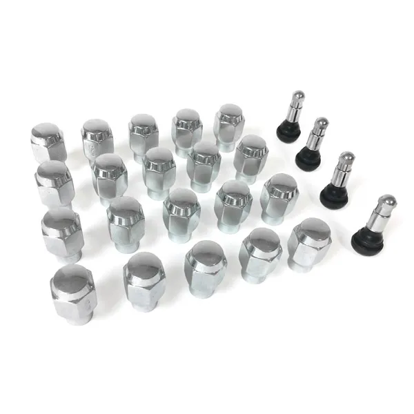 [LW-LN002-20] Lug Nut ET style 1/2-20 / 13/16HEX Set of 20 incl 4 Stem Valves 64-73
