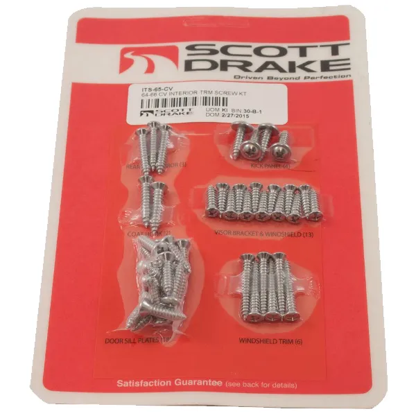 Conv Interior Trim Screw Kit 64-66