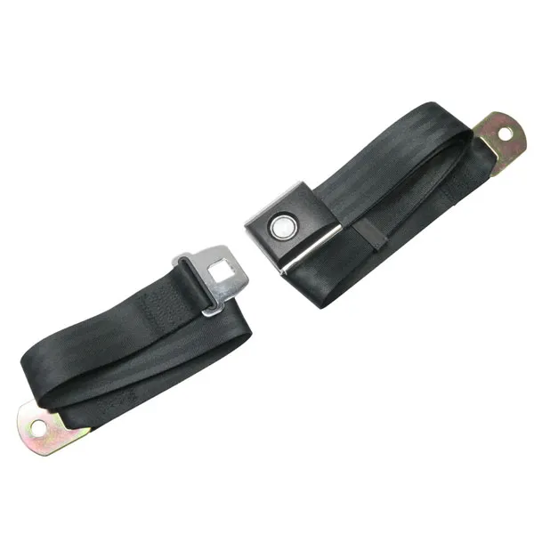 Seat belt 2-point black with push button 64-73