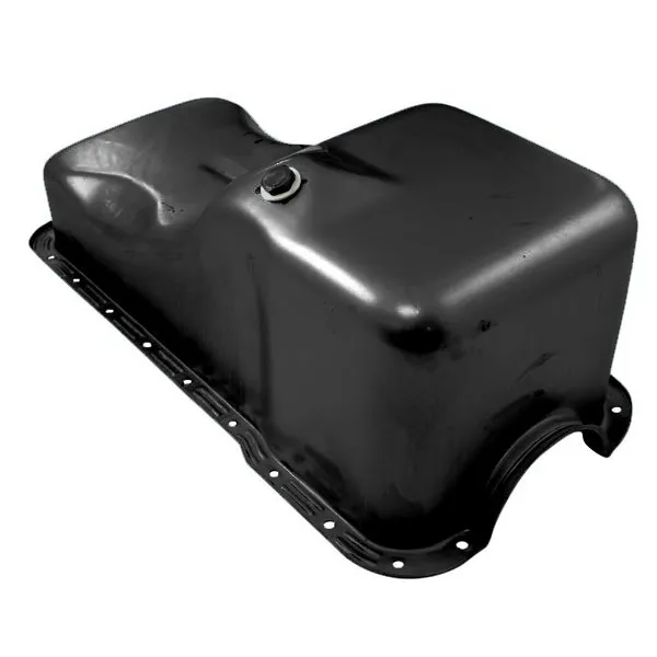 Engine oil pan steel black 260/302 64-73