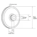 Power steering pump pulley V8 5 7/32inch 65-70
