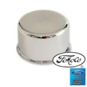 Oil cap chrome push on style w/FoMoCo logo 64-66