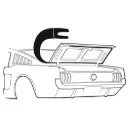 Trunk seal fastback 64-66