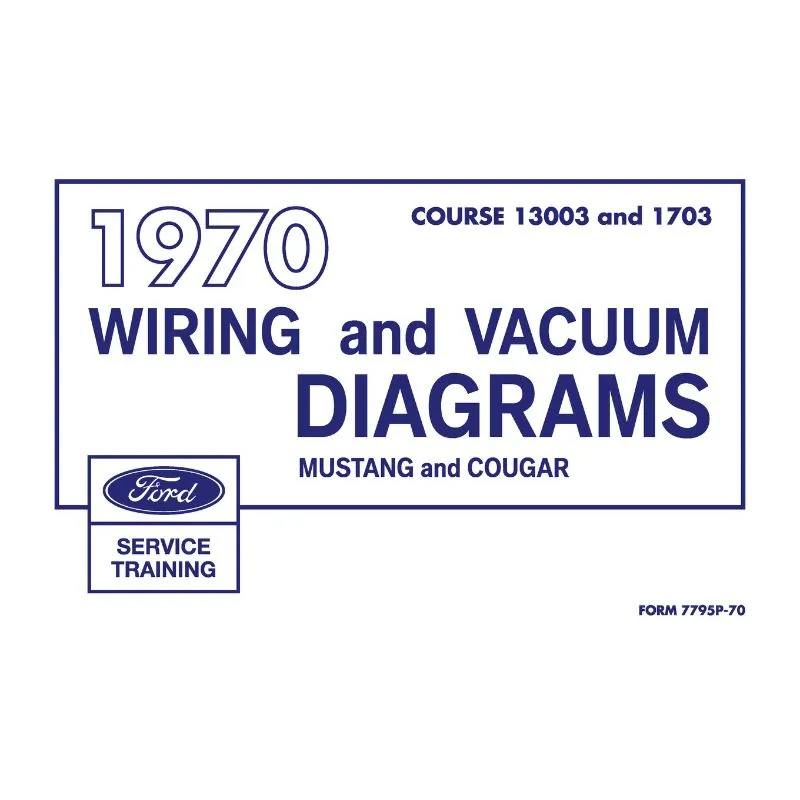 Bedrading / Vacuumschema Handboek Mustang and Cougar 1970
